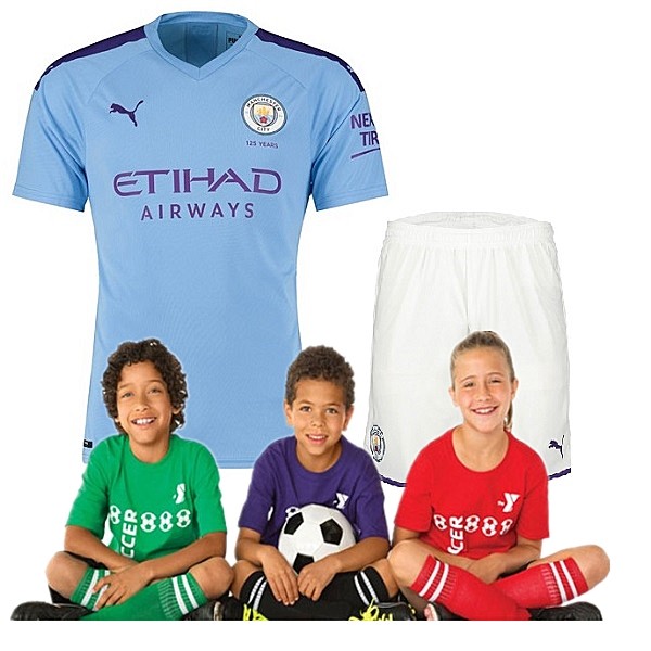 Kid's Manchester City Home Suit 19/20(Customizable)